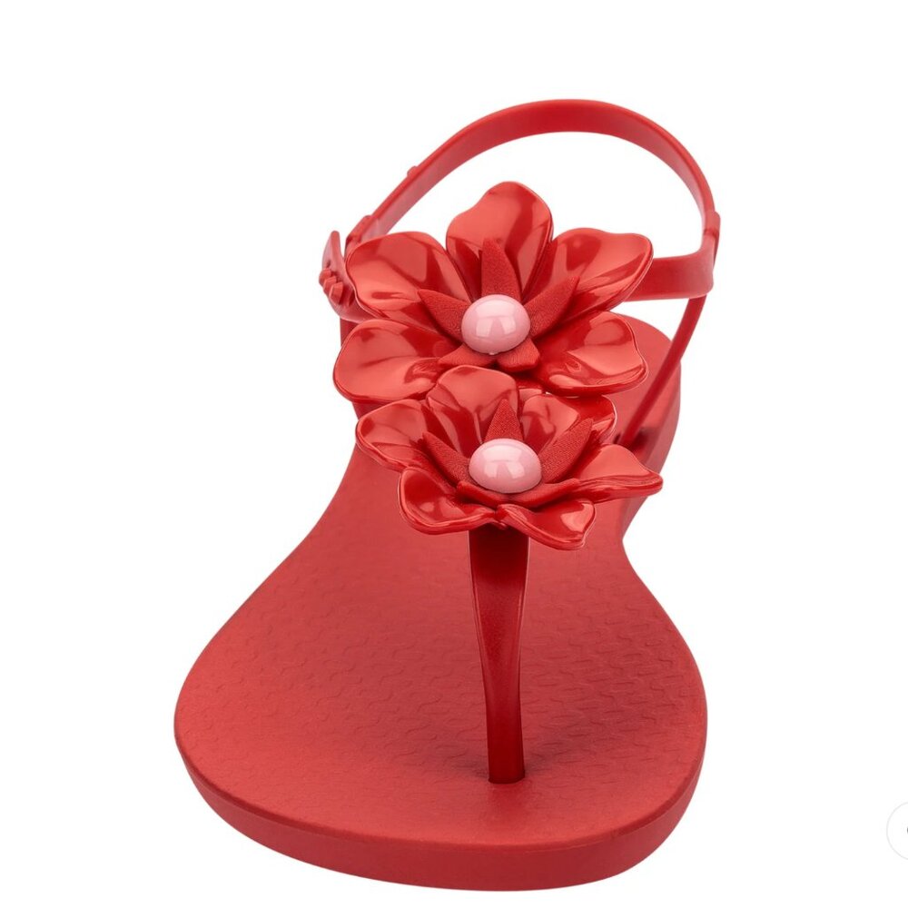 Ipanema Duo Flowers T-Strap Sandal - Red/Pink